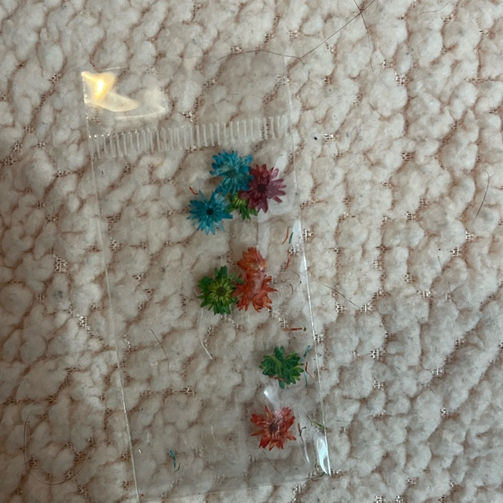 Colorful Floral Nail Art Decorations